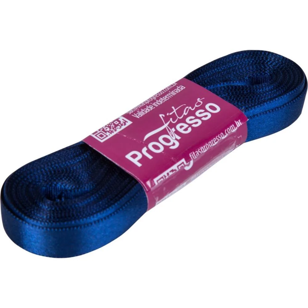 Fita De Cetim 10Mm 10M. Azul Marinho 215 Fitas Progresso (Unidade) - imagem 2
