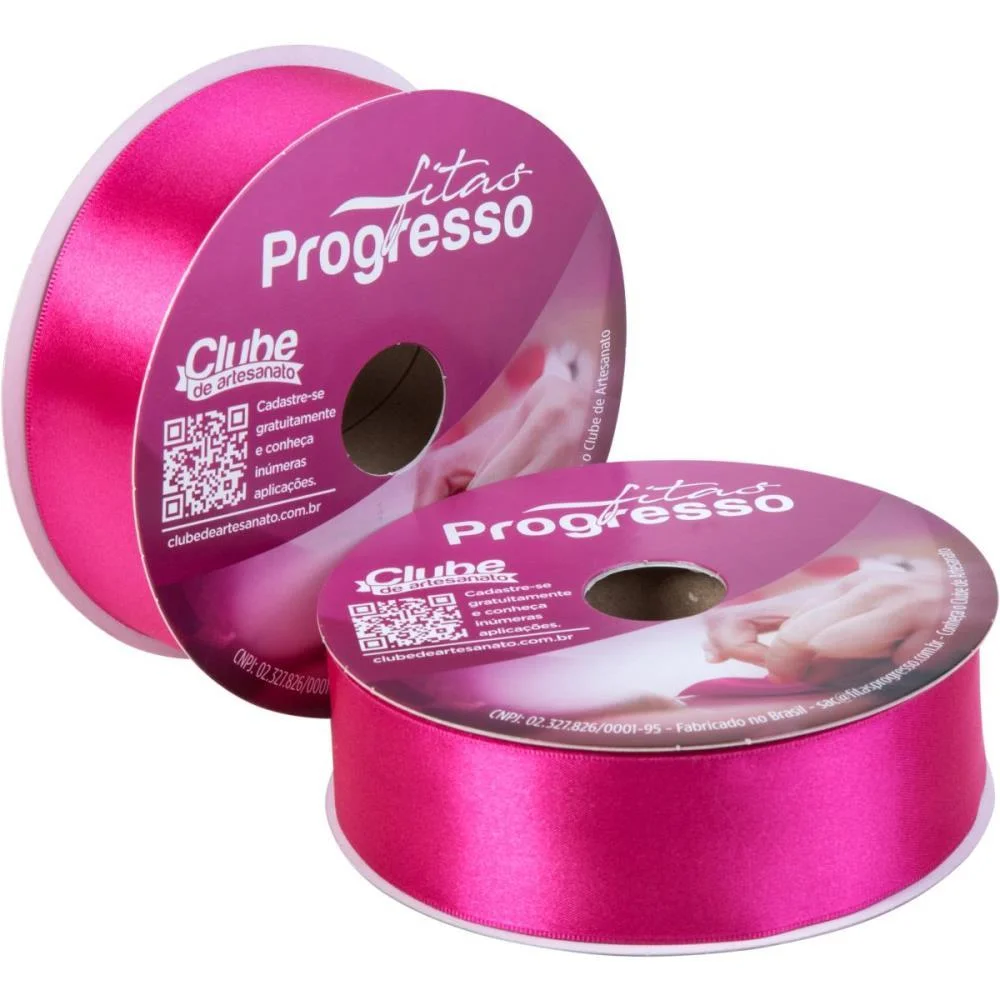 Fita De Cetim 38Mm 50M. Pink 303 Fitas Progresso (Rolo) - imagem 3