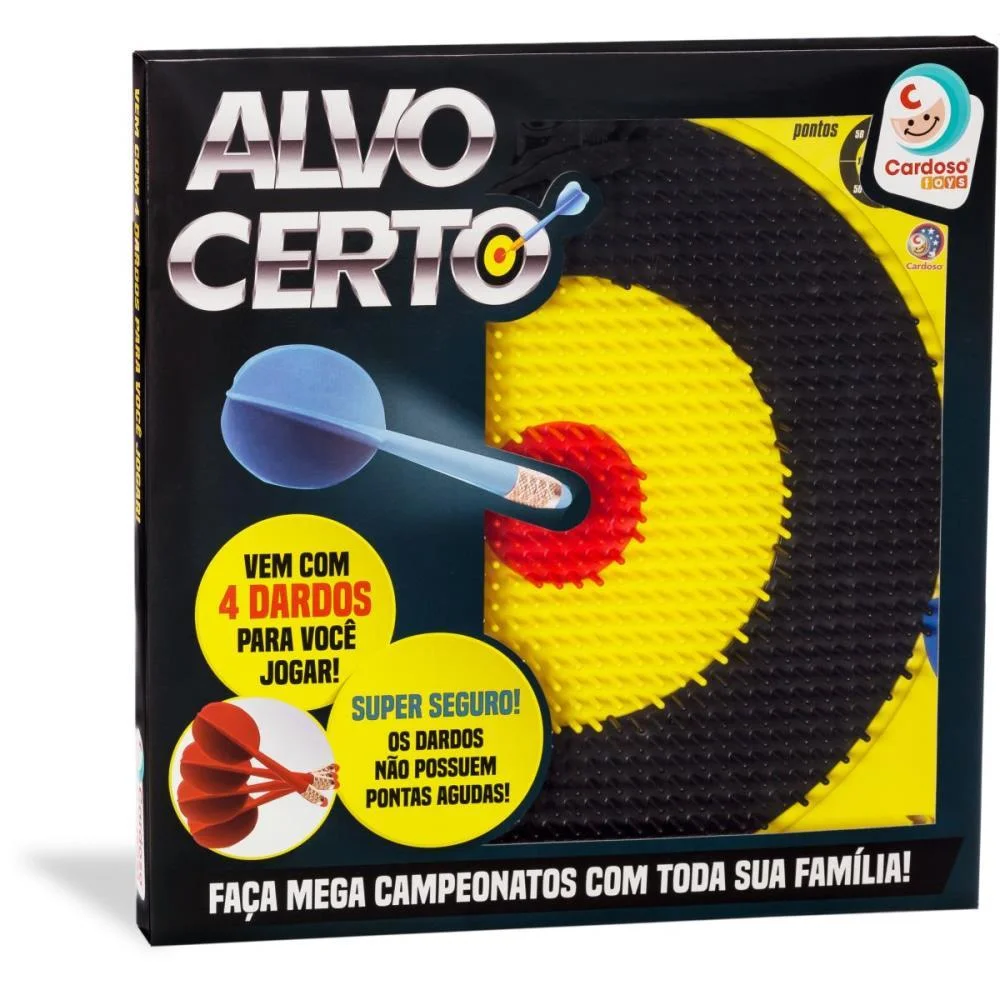 Lancador Alvo Certo C/4 Dardos Cardoso Toys (Unidade) - imagem 2