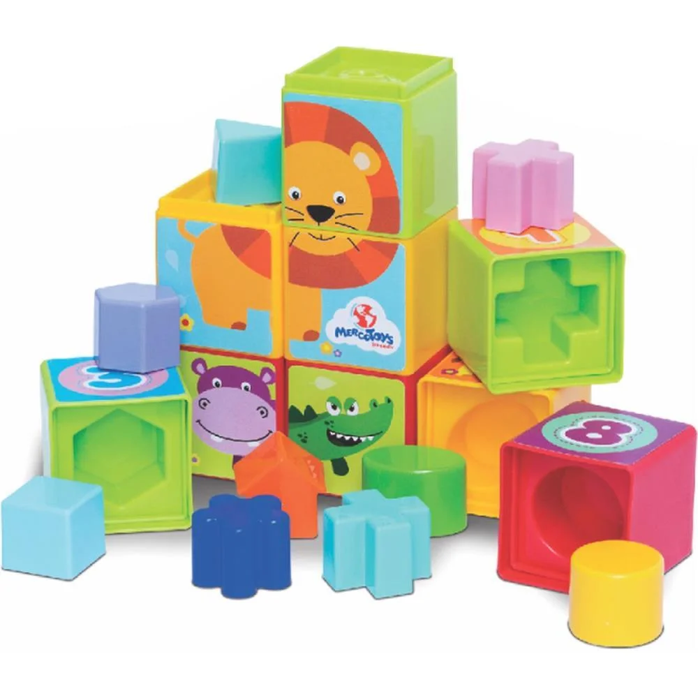 Brinquedo Educativo Cubinhos 5 Em 1 Merco Toys (Unidade) - imagem 3