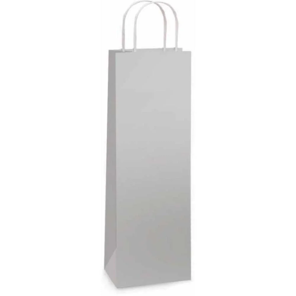 Embalagem Para Garrafa Sacola Lamin.prata 35X13X8Cm Packpel (Pct.c/10) - imagem 3