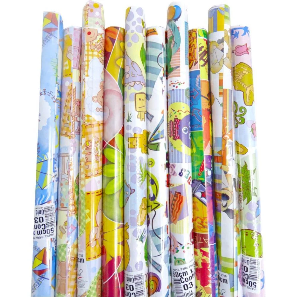 Papel Presente 64X95,5Cm Infantil Brilho C/1F Gala Embalagens C/ 50 Unidades - imagem 3