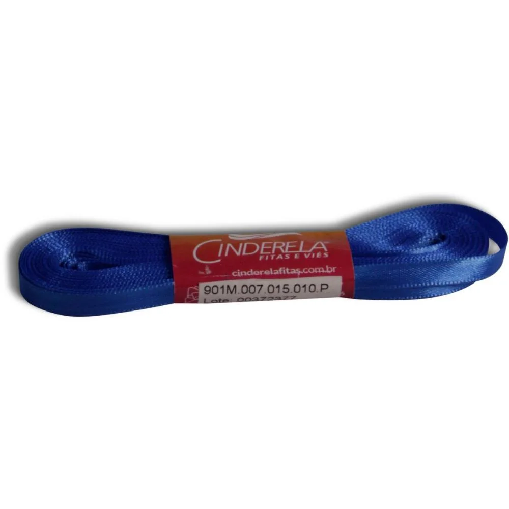 Fita De Cetim 07Mm 10M. Azul Royal Cinderela (Unidade) - imagem 2