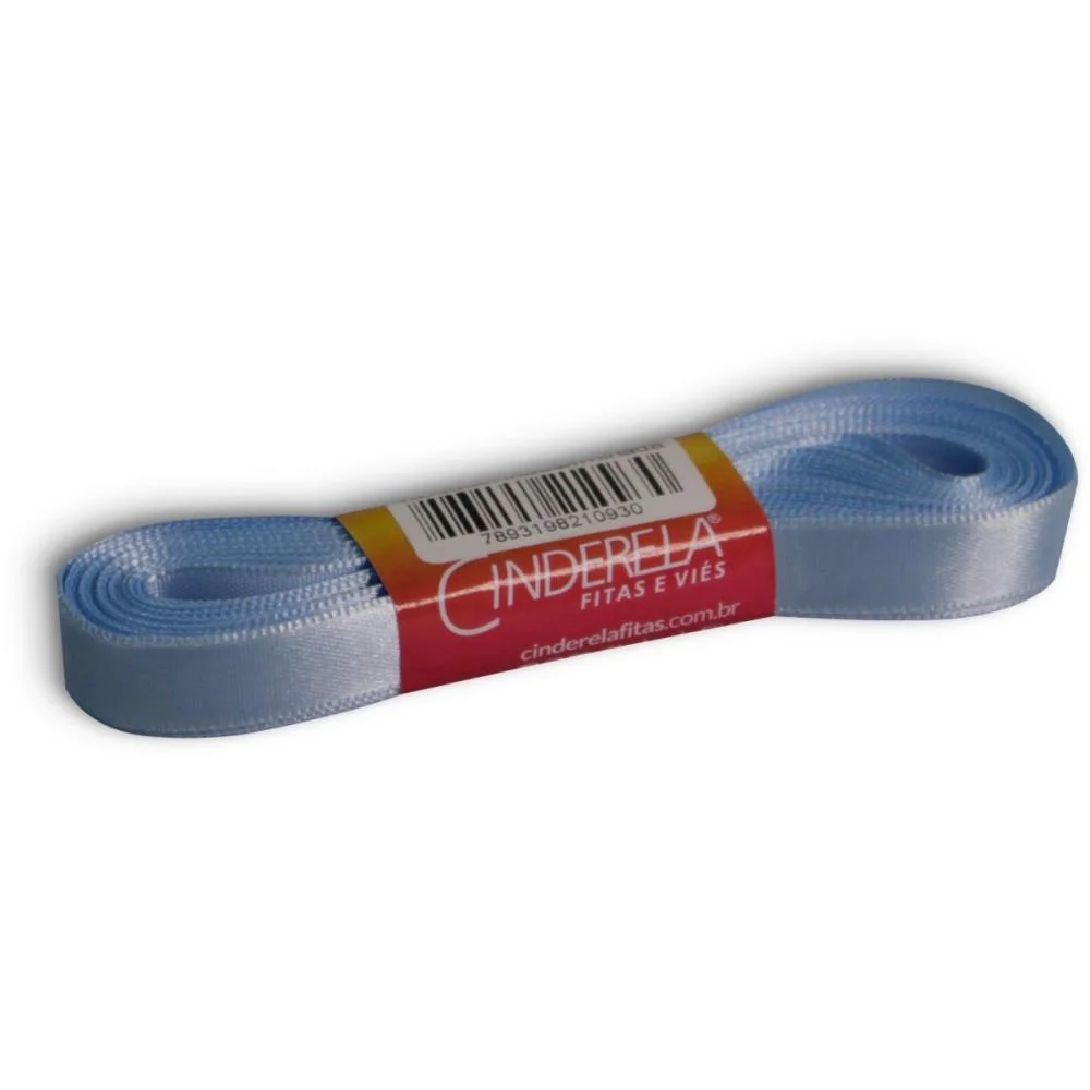 Fita De Cetim 10Mm 10M. Azul Claro Cinderela (Unidade) - imagem 2