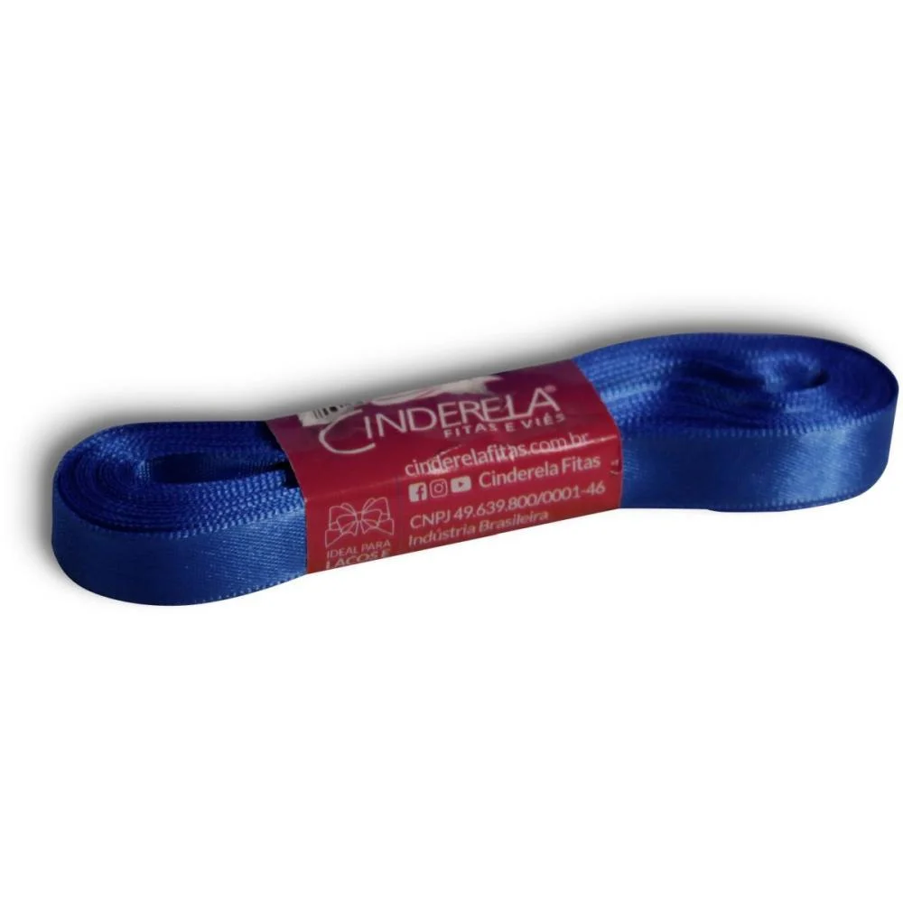 Fita De Cetim 10Mm 10M. Azul Royal Cinderela (Unidade) - imagem 2