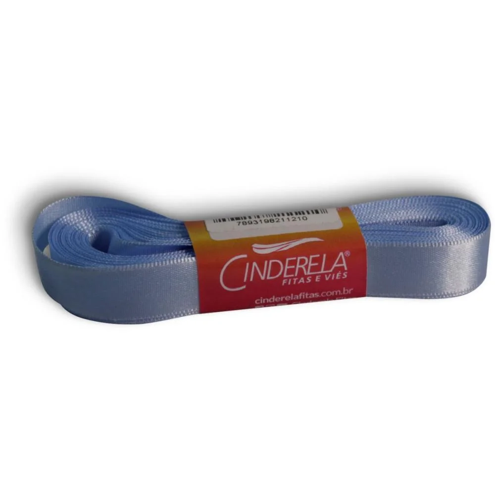 Fita De Cetim 15Mm 10M. Azul Claro Cinderela (Unidade) - imagem 2