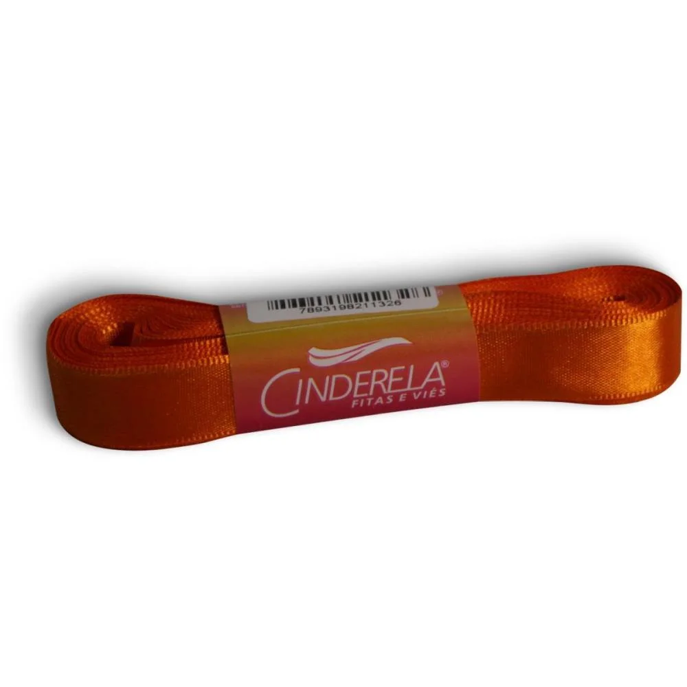 Fita De Cetim 15Mm 10M. Laranja Cinderela (Unidade) - imagem 2