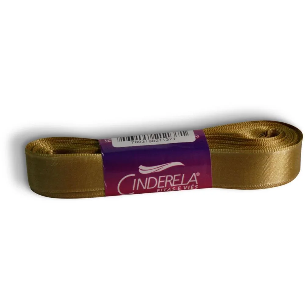 Fita De Cetim 15Mm 10M. Dourado Cinderela (Unidade) - imagem 3