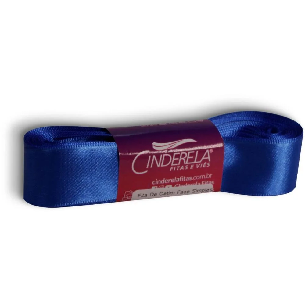 Fita De Cetim 22Mm 10M. Azul Royal Cinderela (Unidade) - imagem 3