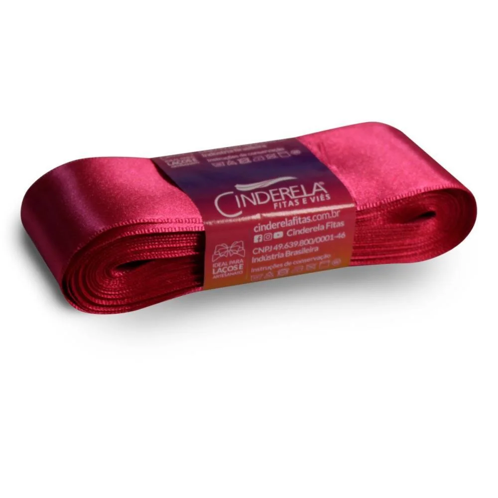 Fita De Cetim 38Mm 10M. Pink Cinderela (Unidade) - imagem 2