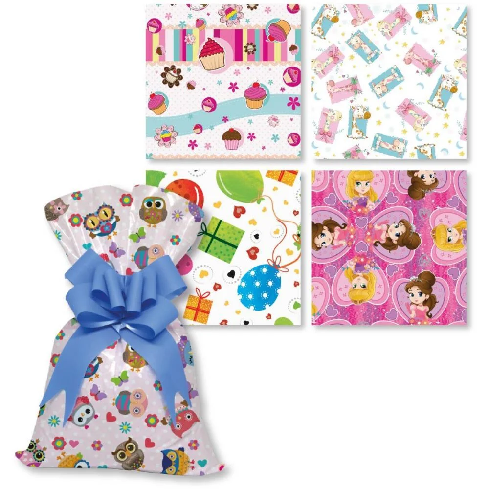 Saco Metalizado 30X45Cm Infantil Feminino Bopp (S) Gala Embalagens (Pct.c/50) - imagem 3