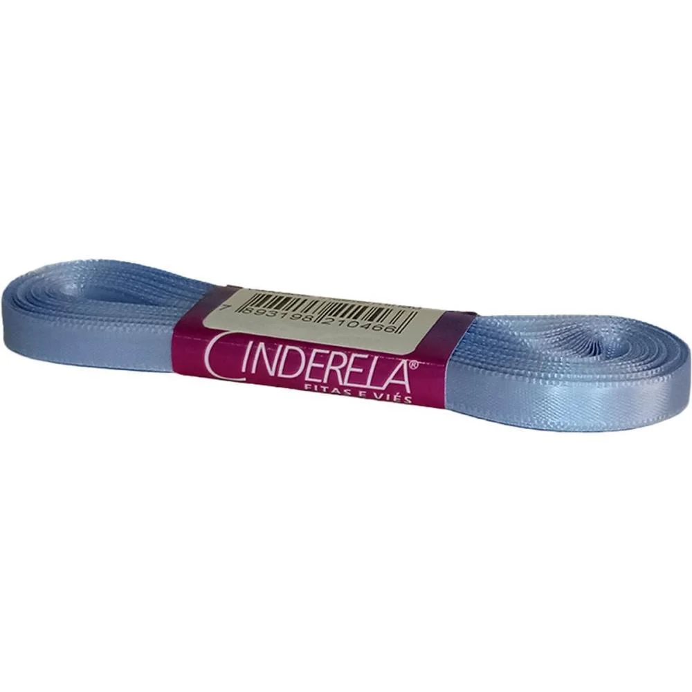 Fita De Cetim 07Mm 10M. Azul Celeste Cinderela (Unidade) - imagem 2