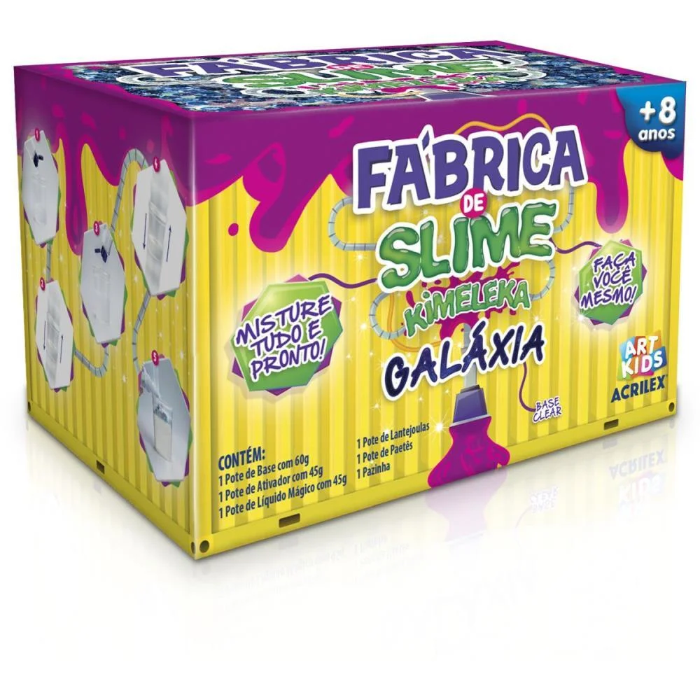 Slime Kimeleka Galaxia Fabrica Slime Acrilex (Cx.c/04) - imagem 3