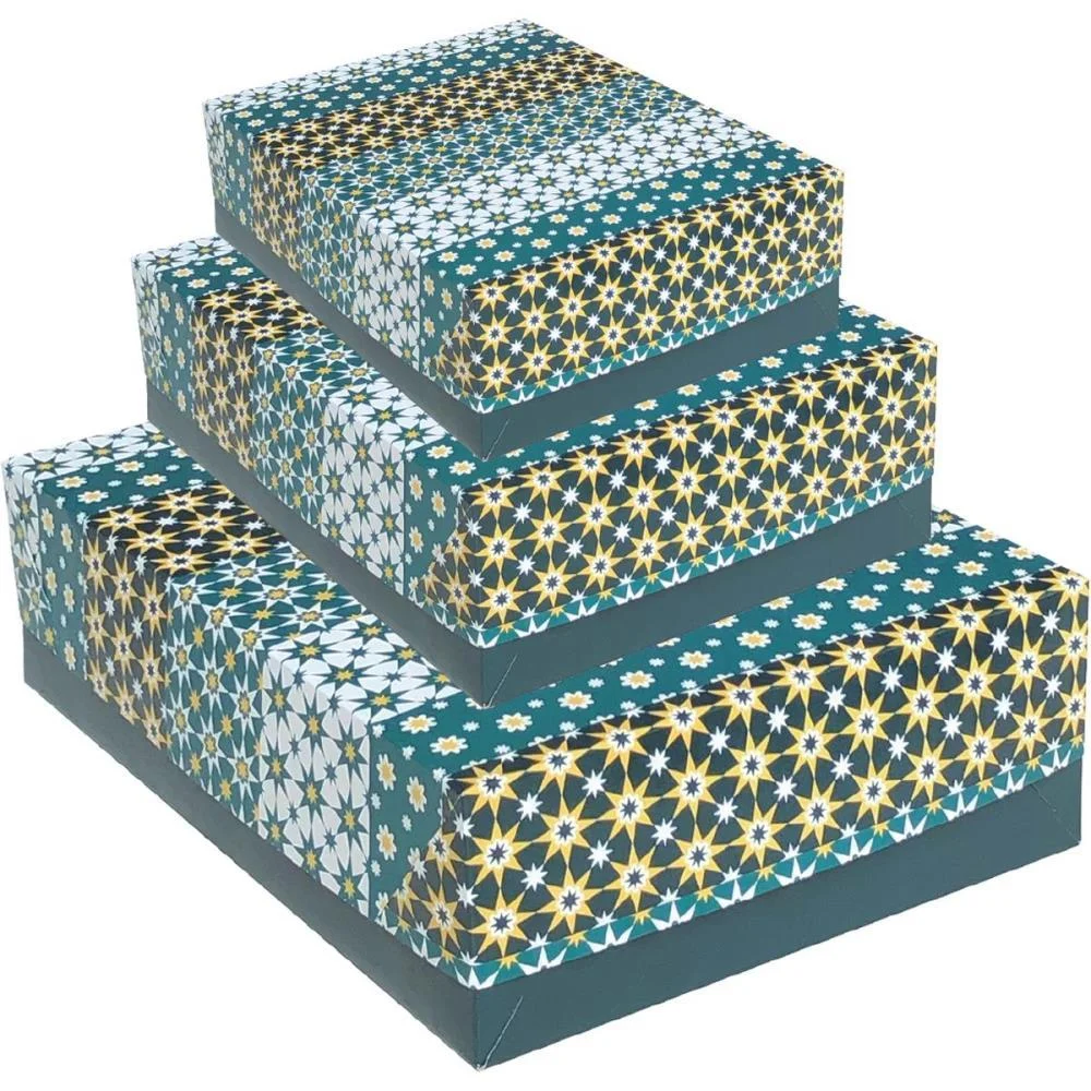 Caixa Para Presente Com Tampa Gd 35X25,5X7,5 Arabesco (S) Cristina (Pct.c/12) - imagem 4