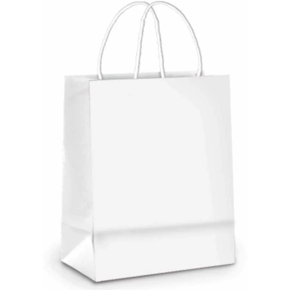 Sacola Para Presente Lisa Branco M 26X19,5X9,5Cm Packpel (Pct.c/10) - imagem 2