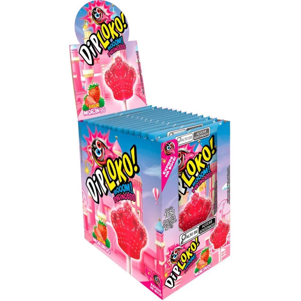Doce Dip Loko Boom Princesas Danilla Foods C/ 15 Unidades - imagem 3