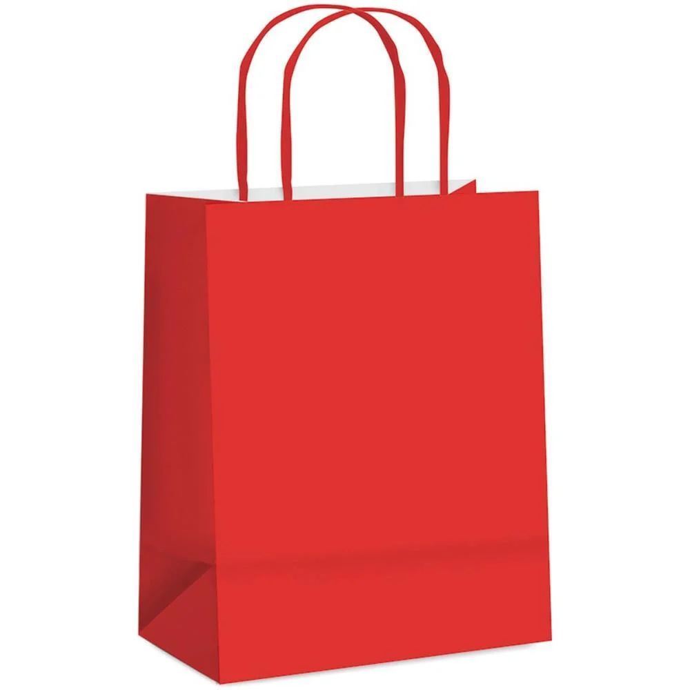 Sacola Para Presente Lisa Vermelha G 32X26,5X13Cm Cromus (Pct.c/10) - imagem 2