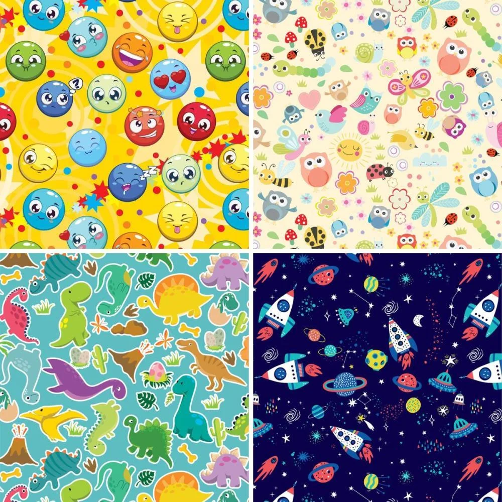 Papel Presente 50X60Cm Couche Fantasia Infantil Ii 4Mod.(S) Gessele (Pct.c/40) - imagem 4