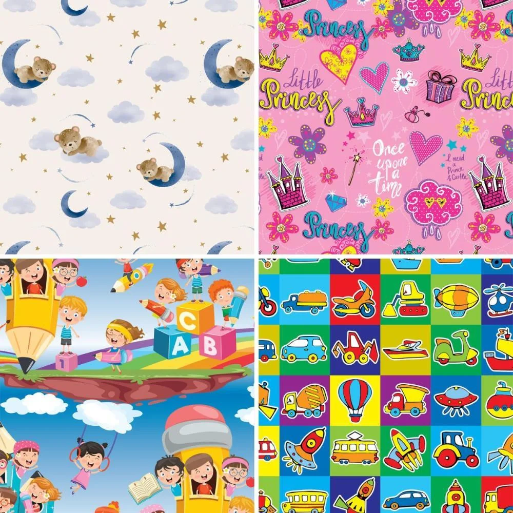 Papel Presente 50X60Cm Couche Fantasia Infantil I 4Mod.(S) Gessele (Pct.c/40) - imagem 4