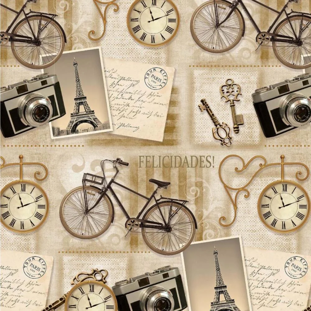 Papel Presente Bobina Couche 60Cm. Mod.245 Vintage Gessele (Bo-100Mts) - imagem 2