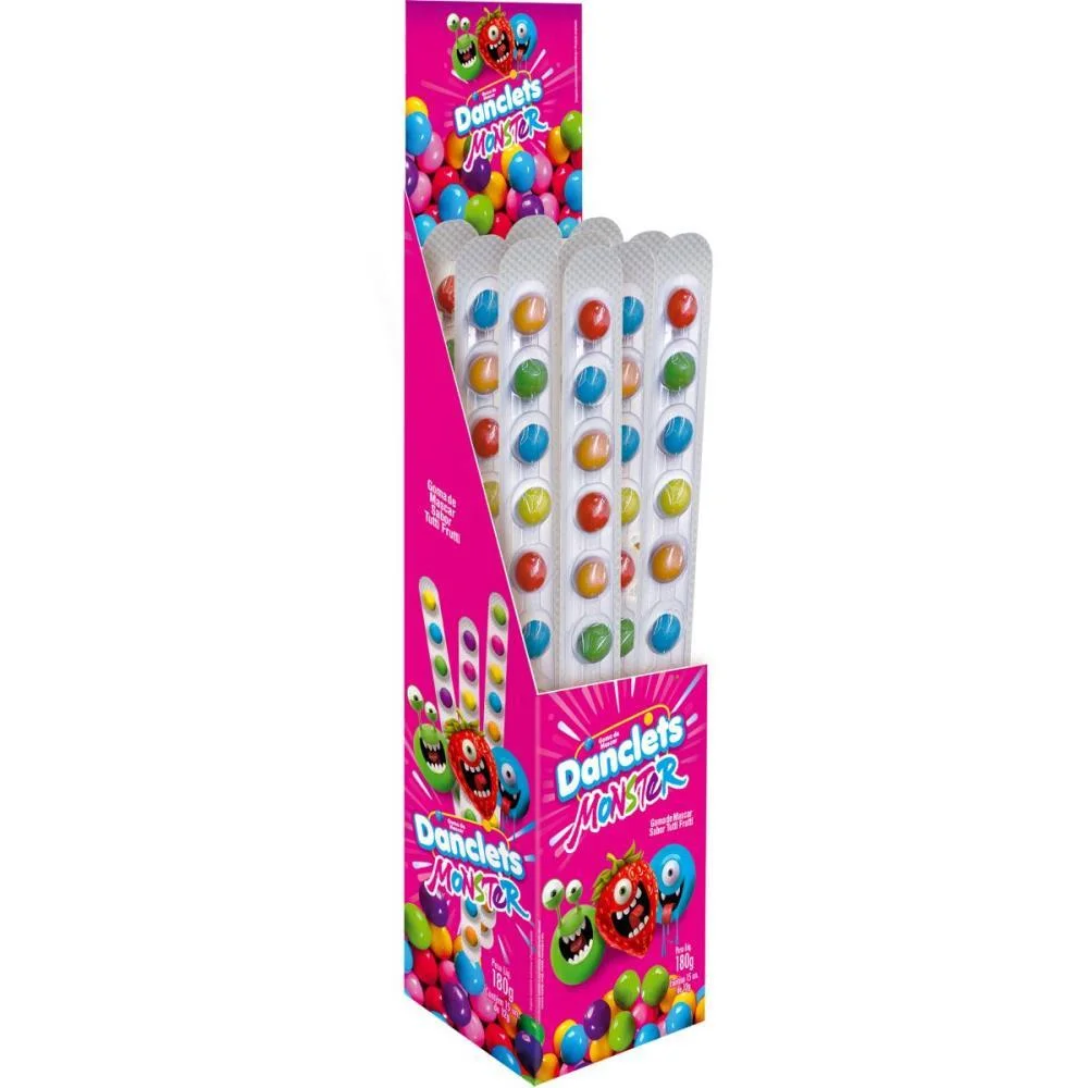Doce Danclets Regua Monsters T.frut Danilla Foods C/ 15 Unidades - imagem 3