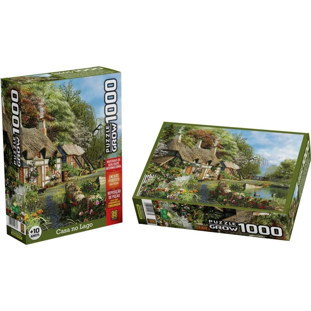 Quebra-Cabeca Cartonado Casa No Lago 1000 Pcs Grow (Unidade) - imagem 6