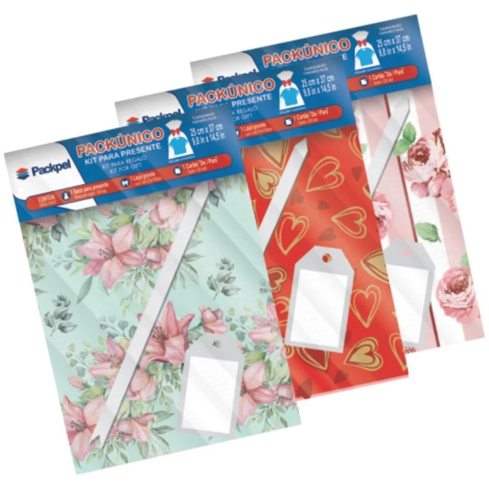 Saco Metalizado 30X45Cm Feminino Saco+Laco+Tag (S) Packpel (Pct.c/30) - imagem 2