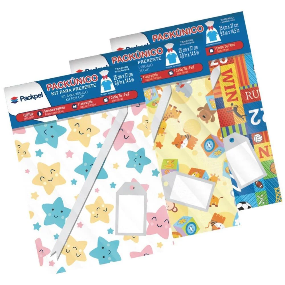 Saco Metalizado 30X45Cm Infantil Saco+Laco+Tag (S) Packpel (Pct.c/30) - imagem 3
