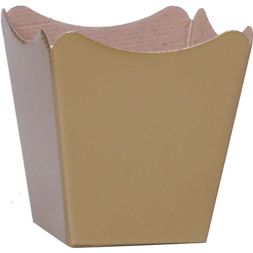 Cachepot Paper Liso Pote 11 Ouro 11X11X9Cm Xingo Embalagens (Pct.c/10) - imagem 3