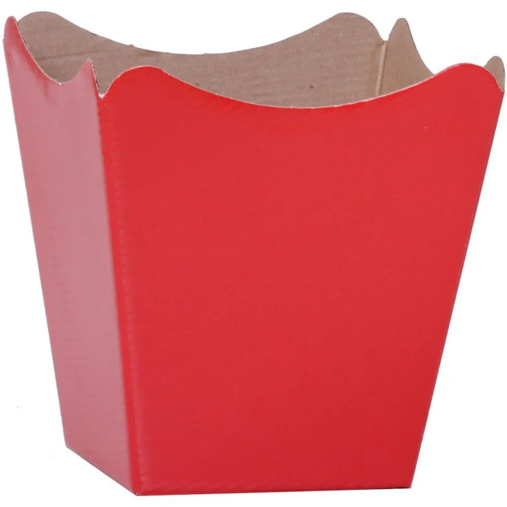 Cachepot Paper Liso Pote 11 Vermelho 11X11X9Cm Xingo Embalagens (Pct.c/10) - imagem 3