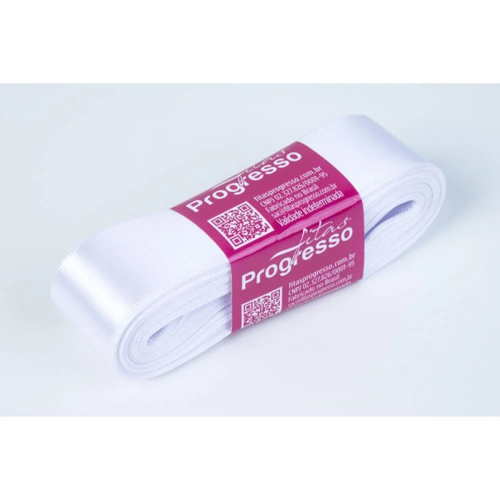 Fita De Cetim 30Mm 10M. Branco 201 Fitas Progresso (Unidade) - imagem 3