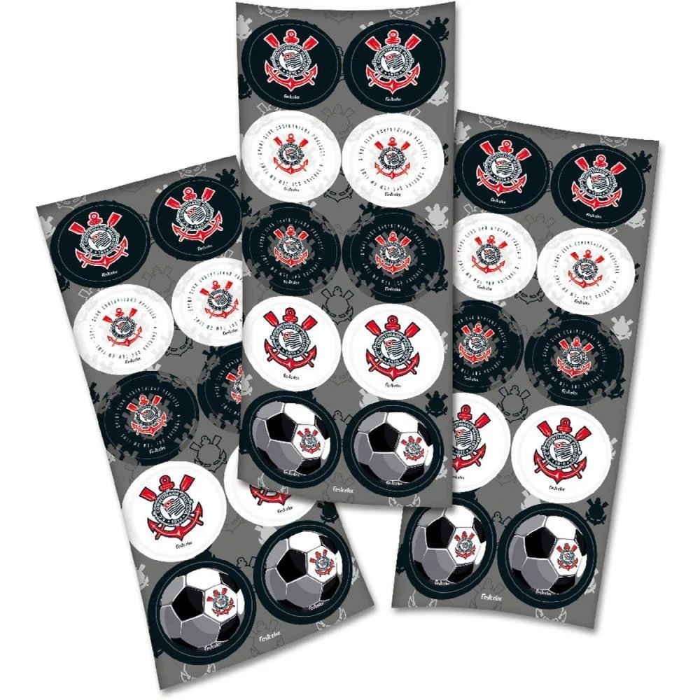 Adesivos Decorados Corinthians Festcolor (Pct.c/30) - imagem 2