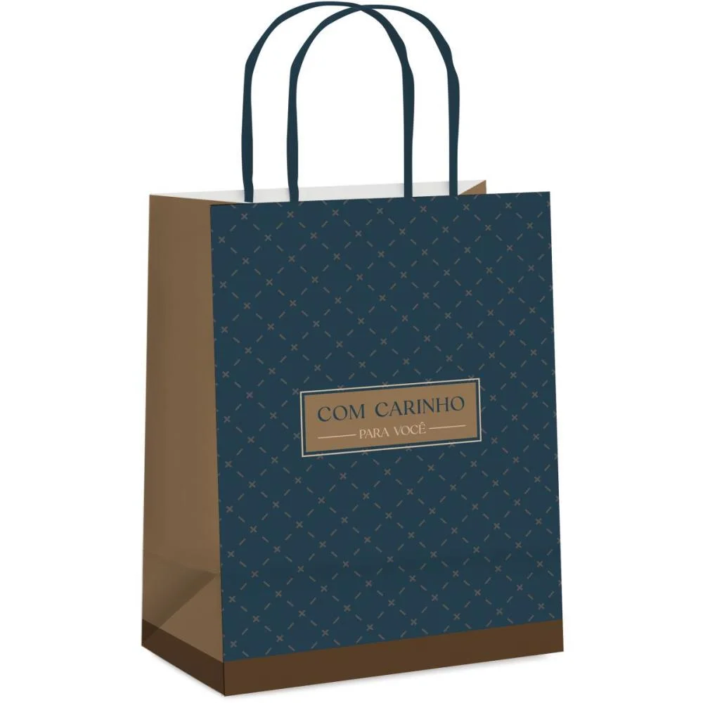 Sacola Para Presente Decorada Ralf Masculina G 32X26,5X13Cm Packpel (Pct.c/10) - imagem 2