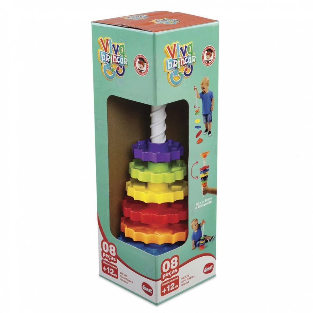 Brinquedo Educativo Giro Magico 08 Pcs. Dismat (Unidade) - imagem 2
