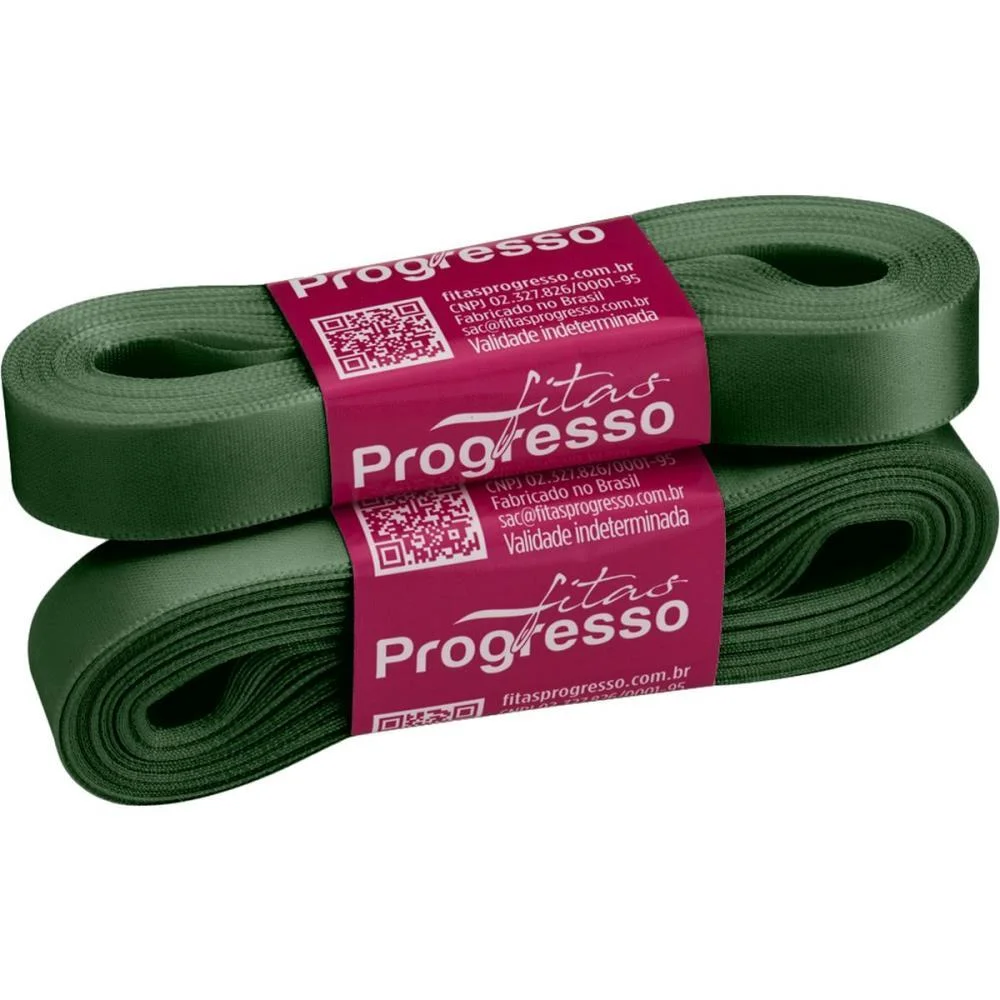 Fita De Cetim 15Mm 10M. Verde Oliva 2059 Fitas Progresso (Unidade) - imagem 3