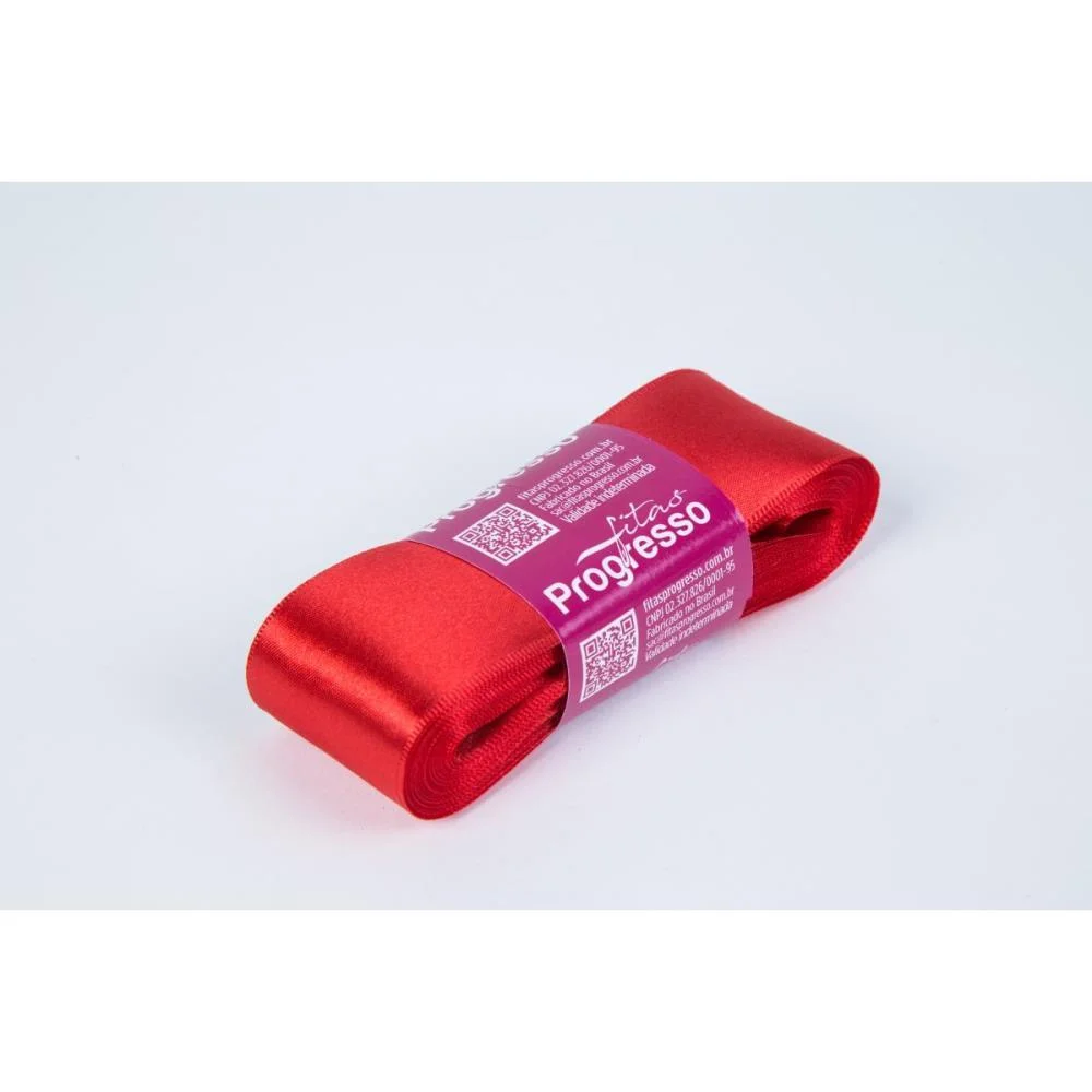 Fita De Cetim 38Mm 10M. Vermelho Tomate 1354 Fitas Progresso (Unidade) - imagem 2