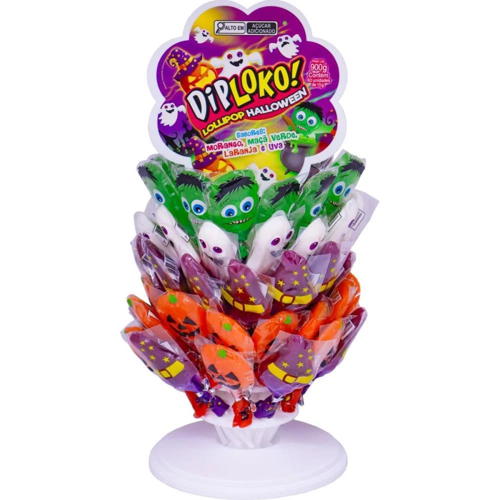 Doce Dip Loko Lollipop Halloween Danilla Foods C/ 60 Unidades - imagem 2