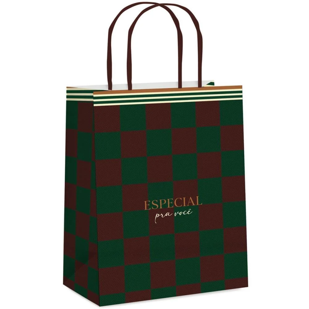 Sacola Para Presente Decorada Club M 26X19,5X9,5Cm Cromus (Pct.c/10) - imagem 3