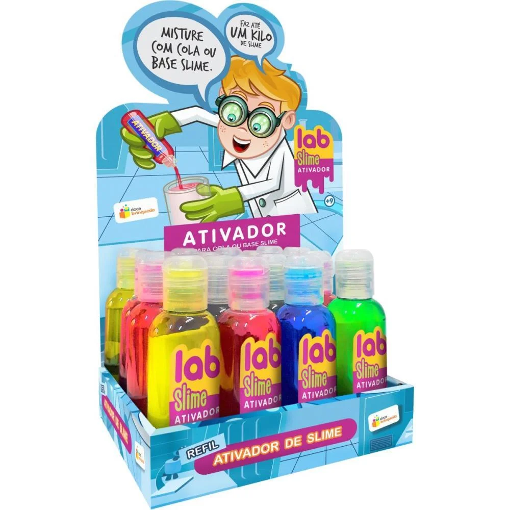 Slime Ativador Lab Slime (S) 120Ml. Doce Brinquedo (Dp.c/16) - imagem 3