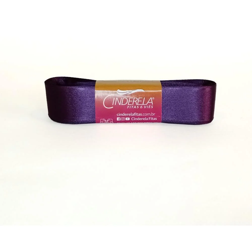 Fita De Cetim 22Mm 10M. Roxo Cinderela (Unidade) - imagem 2