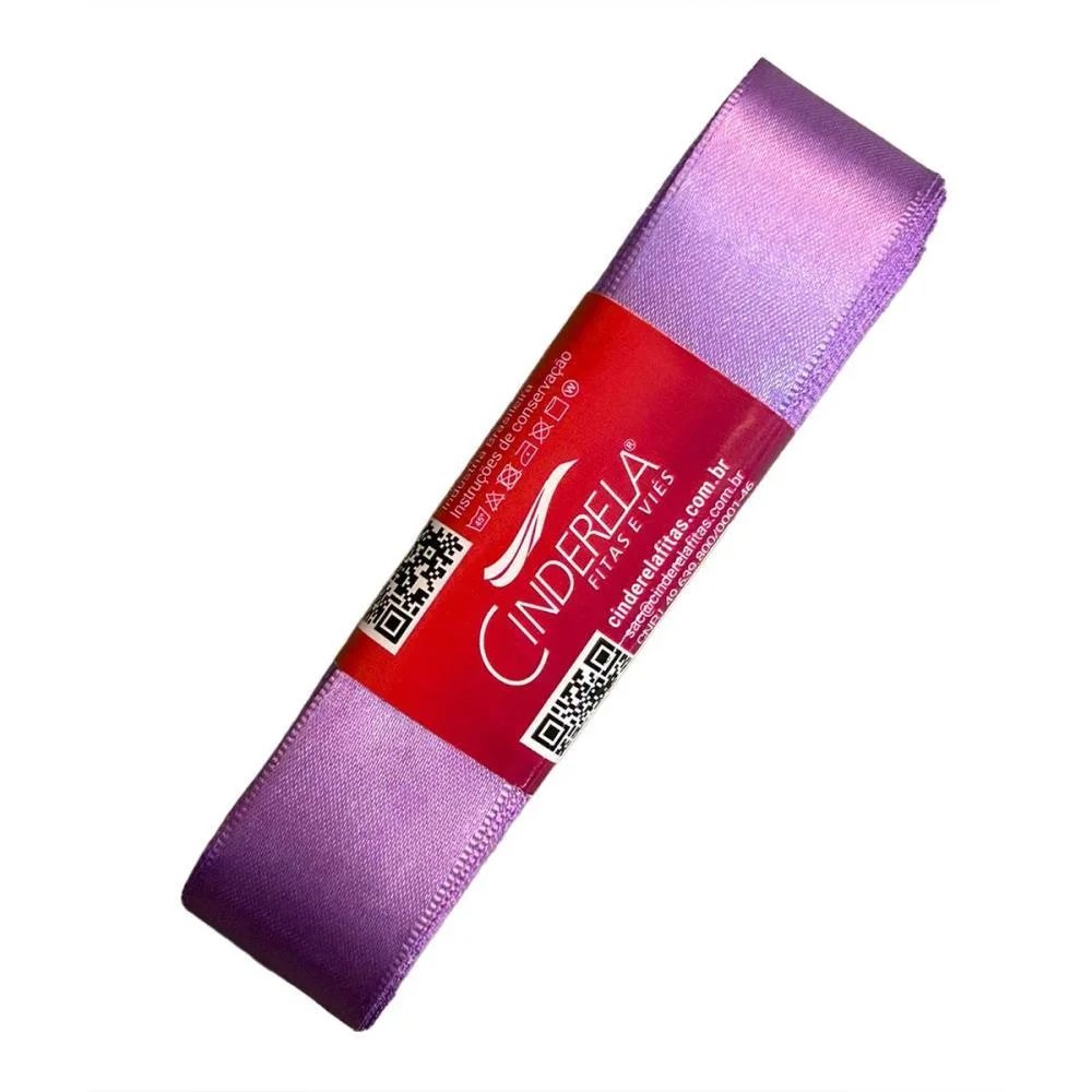 Fita De Cetim 22Mm 10M. Lilas Escuro Cinderela (Unidade) - imagem 4
