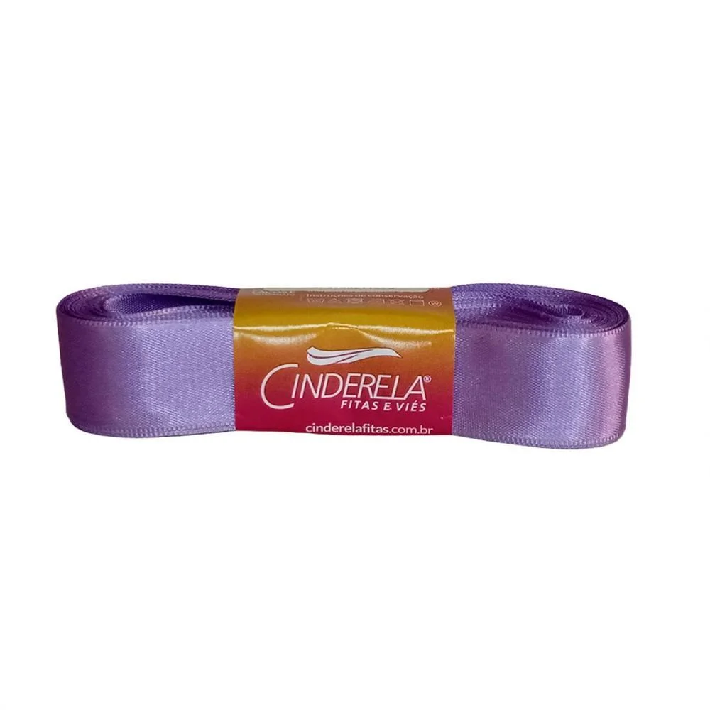 Fita De Cetim 22Mm 10M. Lilas Escuro Cinderela (Unidade) - imagem 5