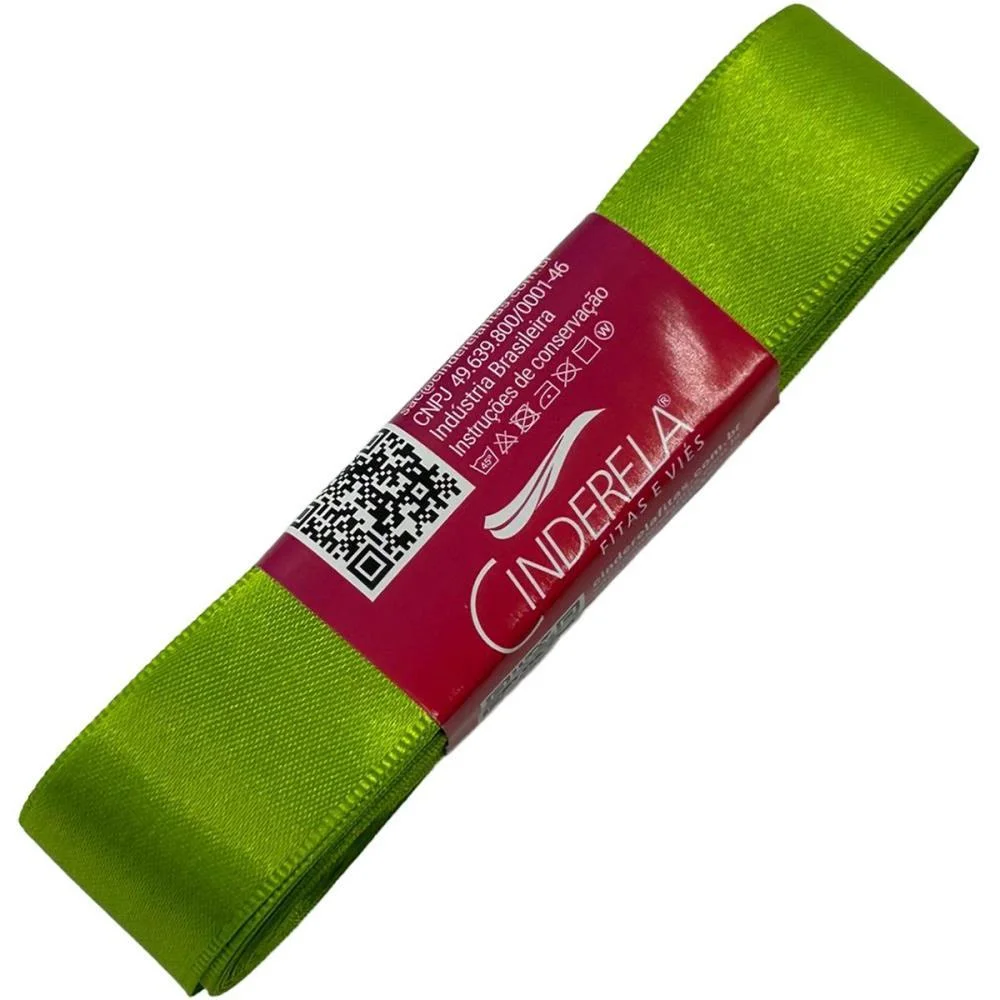 Fita De Cetim 22Mm 10M. Verde Folha Cinderela (Unidade) - imagem 4