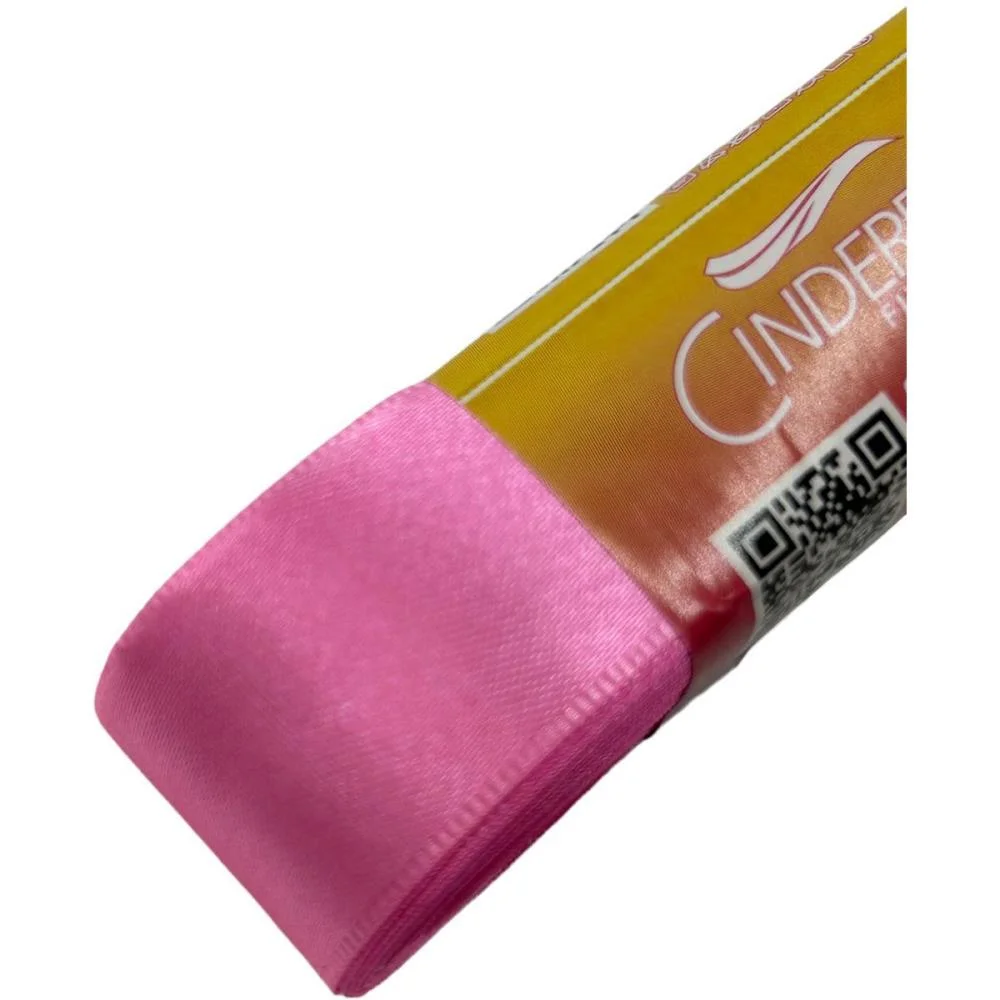 Fita De Cetim 22Mm 10M. Rosa Chiclete Cinderela (Unidade) - imagem 3