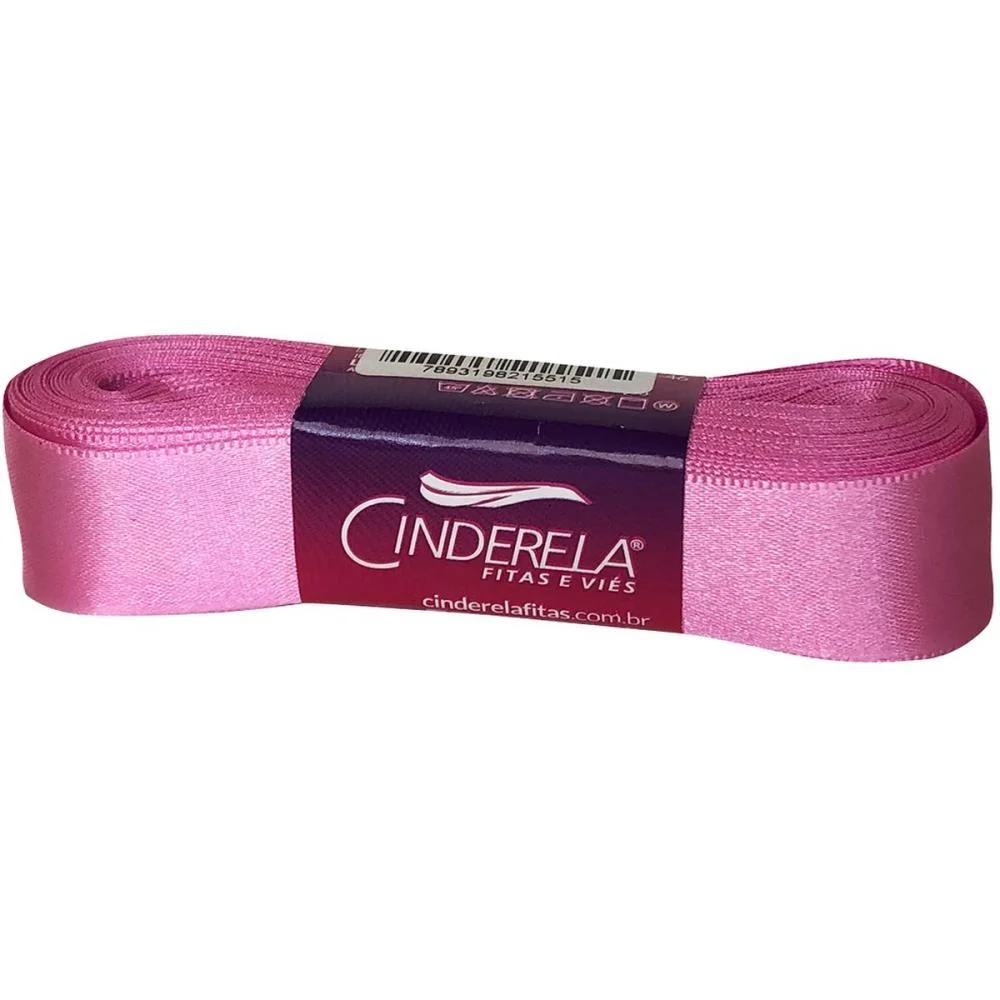 Fita De Cetim 22Mm 10M. Rosa Chiclete Cinderela (Unidade) - imagem 5