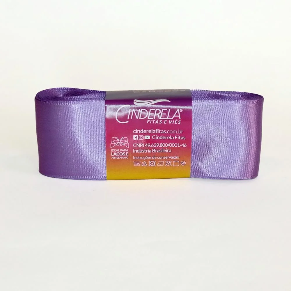 Fita De Cetim 38Mm 10M. Lilas Escuro Cinderela (Unidade) - imagem 2