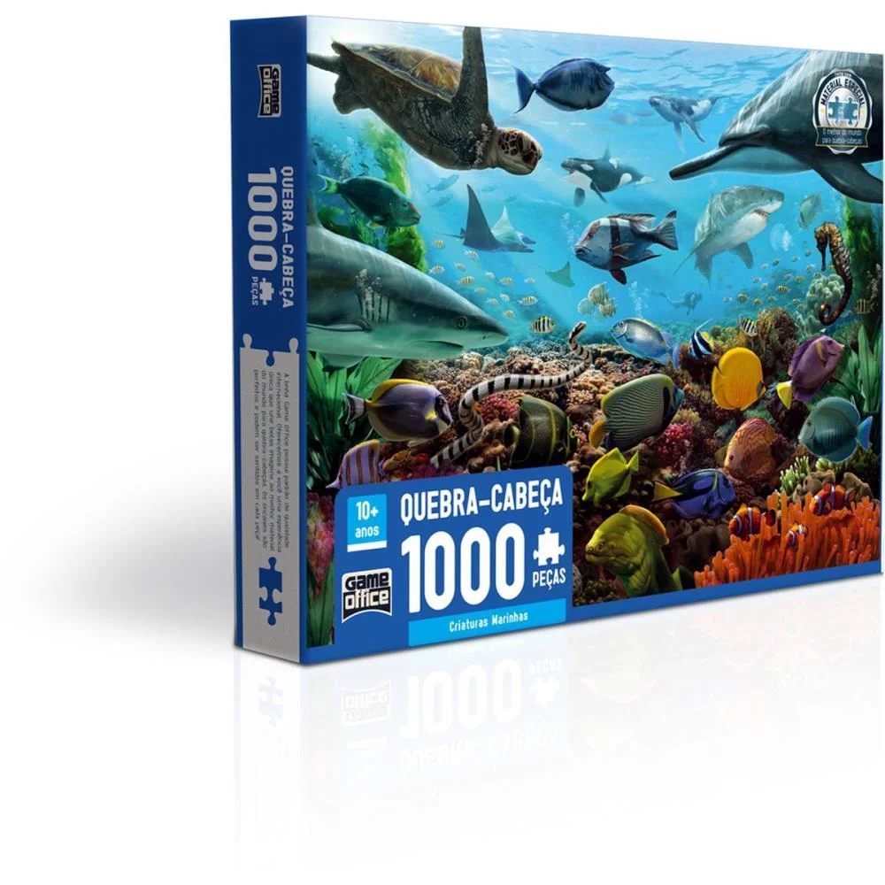 Quebra-Cabeca Cartonado Criaturas Marinhas 1000Pcs Toyster (Unidade) - imagem 2