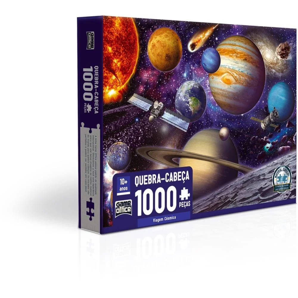 Quebra-Cabeca Cartonado Viagem Cosmica 1000Pcs Toyster - imagem 2