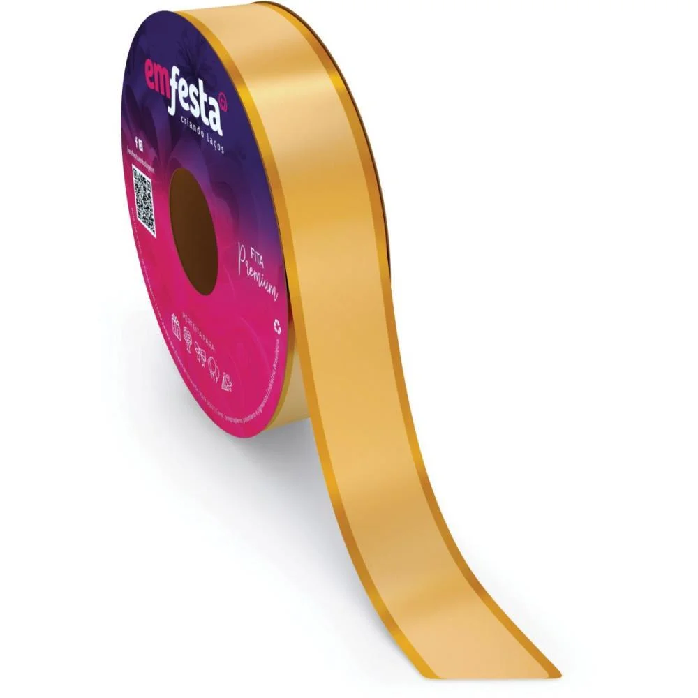 Fita Poli Lisa 30Mmx100M Classic Dourado Emfesta (Rolo) - imagem 2