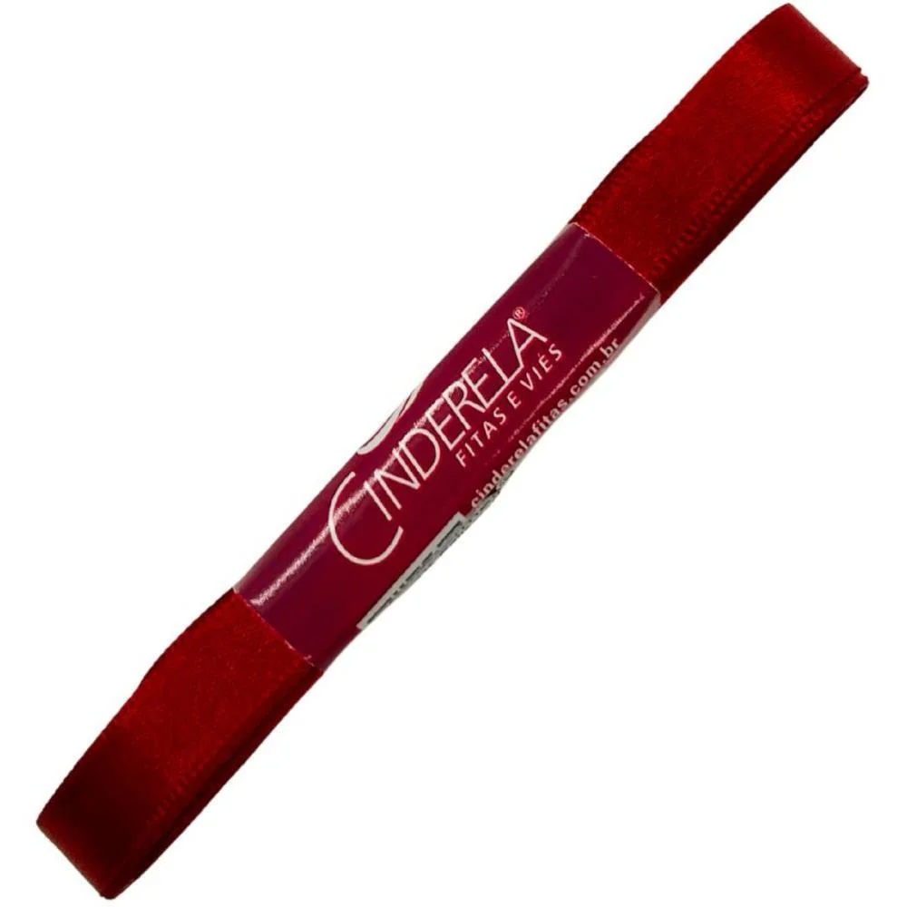 Fita De Cetim 10Mm 10M. Vermelho Cinderela (Unidade) - imagem 4